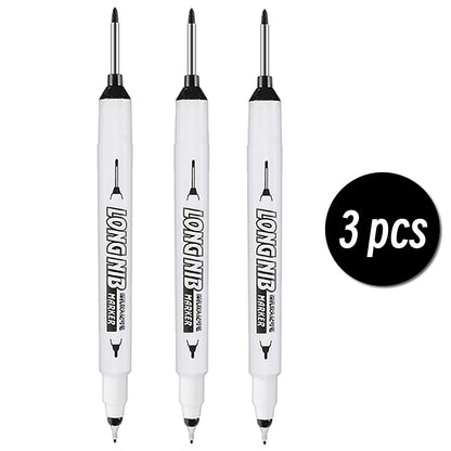 DoubleTip Deep Hole Long Head Nib Markers Waterproof MultiPurpose Pen For Metal Woodworking  Bathro 6