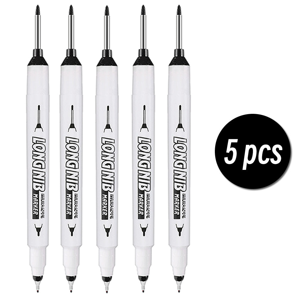 DoubleTip Deep Hole Long Head Nib Markers Waterproof MultiPurpose Pen For Metal Woodworking  Bathro 7