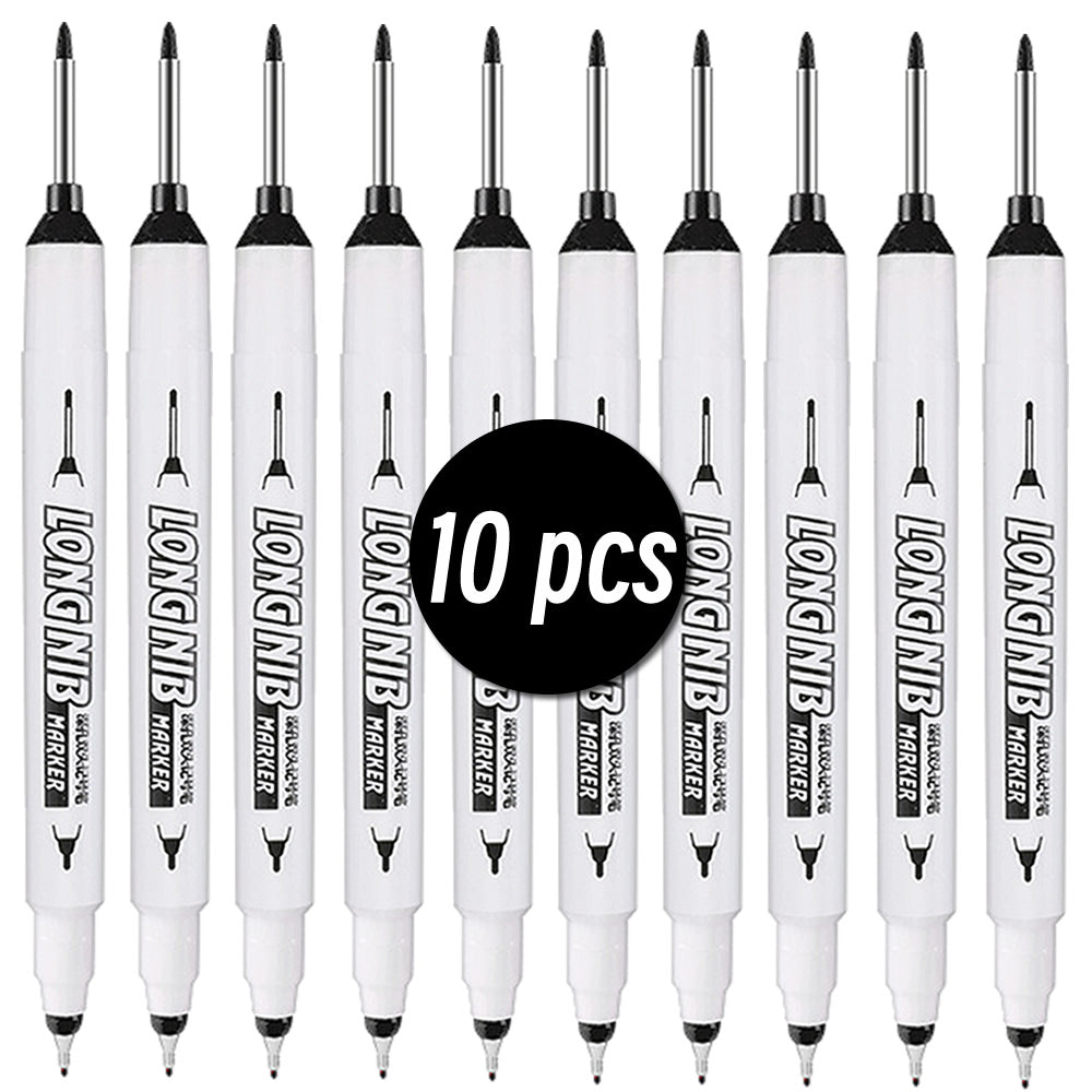 DoubleTip Deep Hole Long Head Nib Markers Waterproof MultiPurpose Pen For Metal Woodworking  Bathro 8
