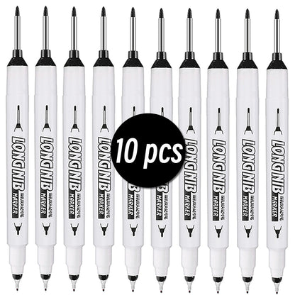 DoubleTip Deep Hole Long Head Nib Markers Waterproof MultiPurpose Pen For Metal Woodworking  Bathro 8