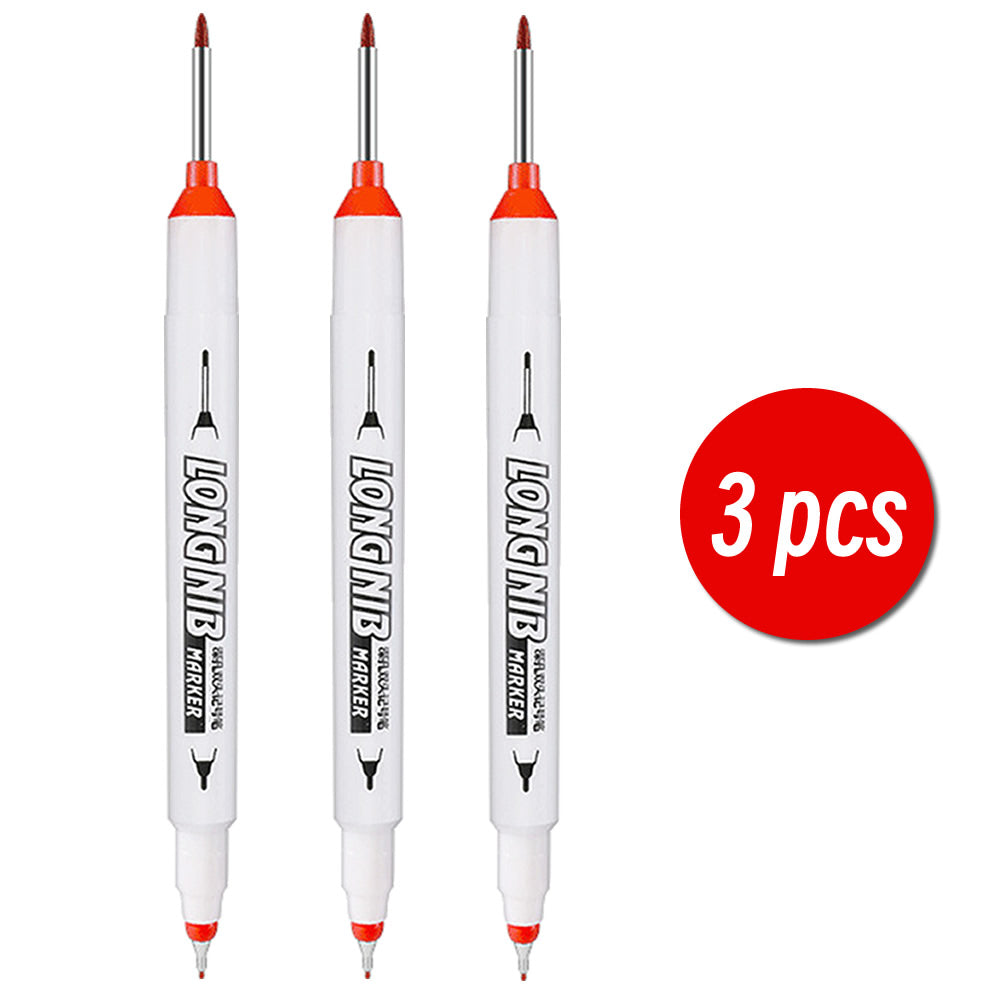 DoubleTip Deep Hole Long Head Nib Markers Waterproof MultiPurpose Pen For Metal Woodworking  Bathro 9