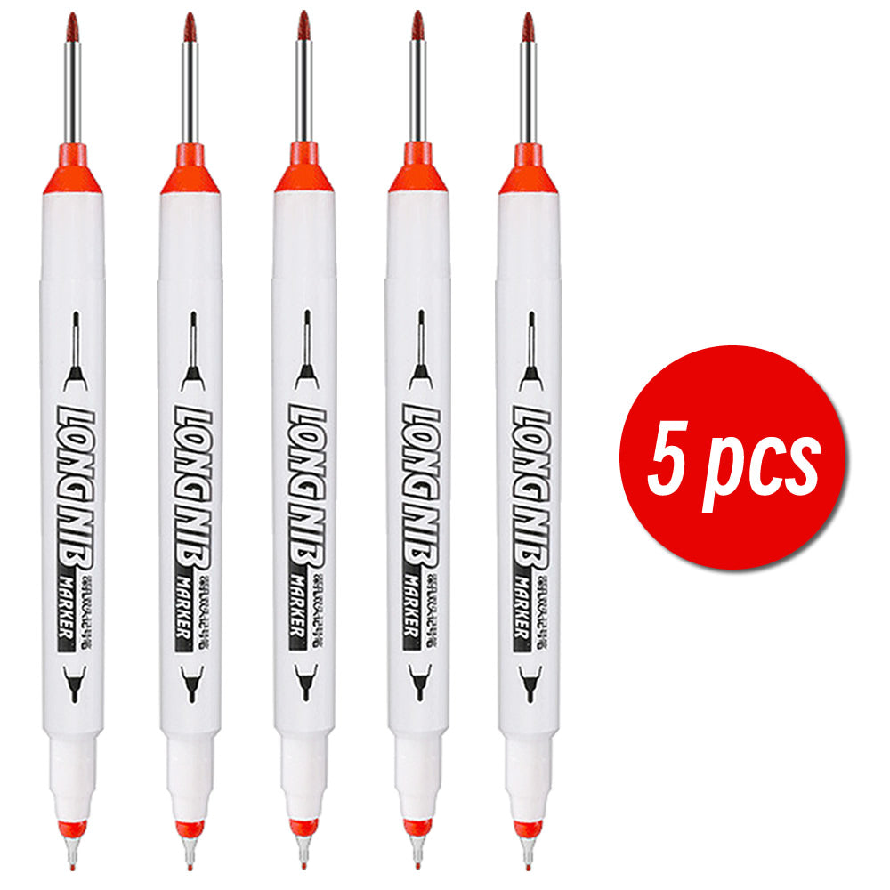 DoubleTip Deep Hole Long Head Nib Markers Waterproof MultiPurpose Pen For Metal Woodworking  Bathro 10