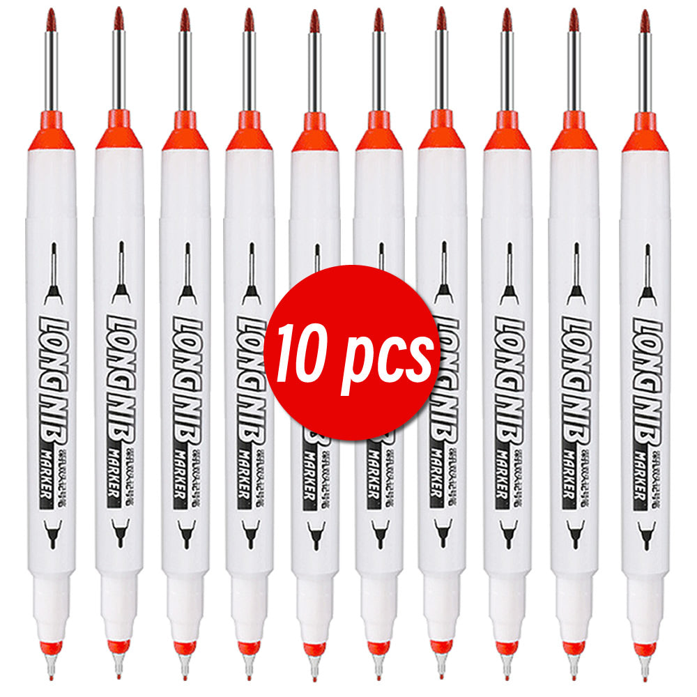 DoubleTip Deep Hole Long Head Nib Markers Waterproof MultiPurpose Pen For Metal Woodworking  Bathro 11