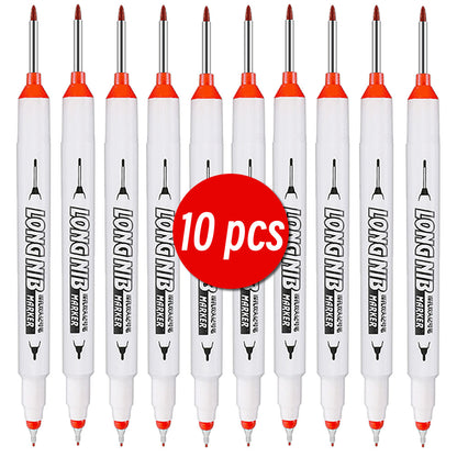 DoubleTip Deep Hole Long Head Nib Markers Waterproof MultiPurpose Pen For Metal Woodworking  Bathro 11