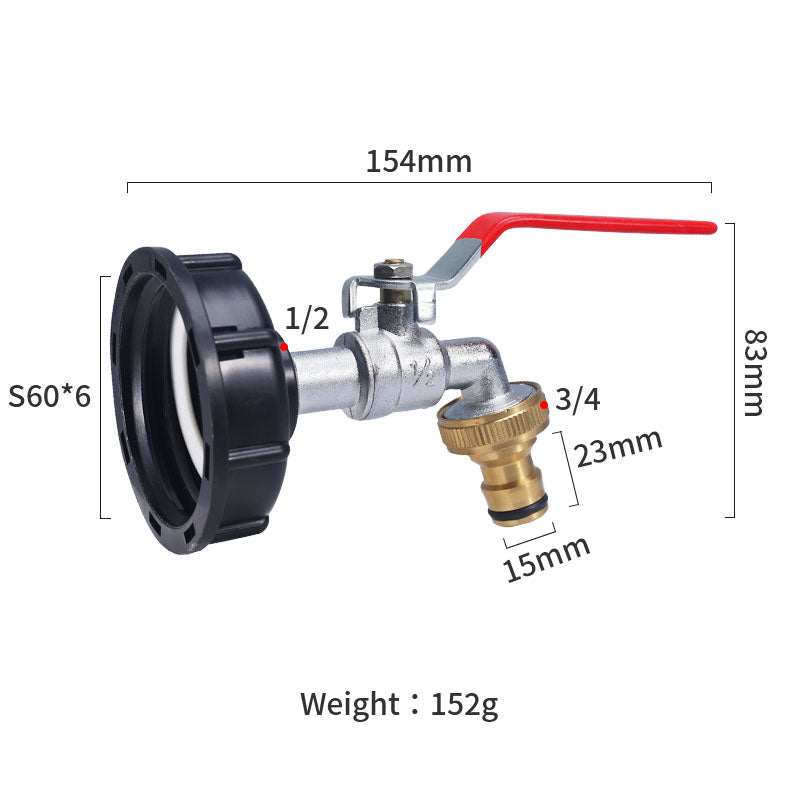 Metal Hose Coupling  Water Pipe Fitting Durable IBC Tank Tap Connector For Garden  Home Use 4