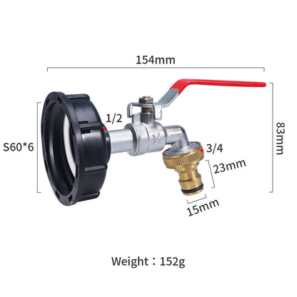 Metal Hose Coupling  Water Pipe Fitting Durable IBC Tank Tap Connector For Garden  Home Use 4