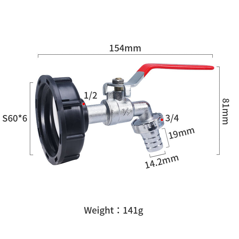 Metal Hose Coupling  Water Pipe Fitting Durable IBC Tank Tap Connector For Garden  Home Use 6
