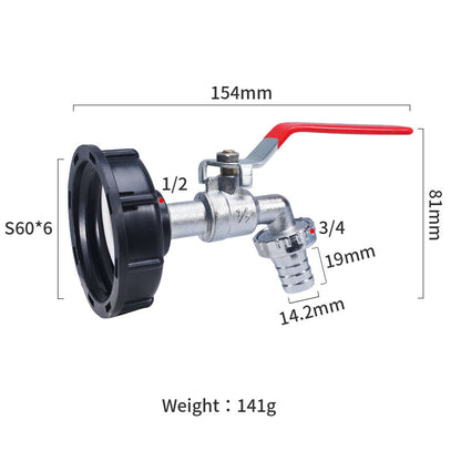 Metal Hose Coupling  Water Pipe Fitting Durable IBC Tank Tap Connector For Garden  Home Use 6