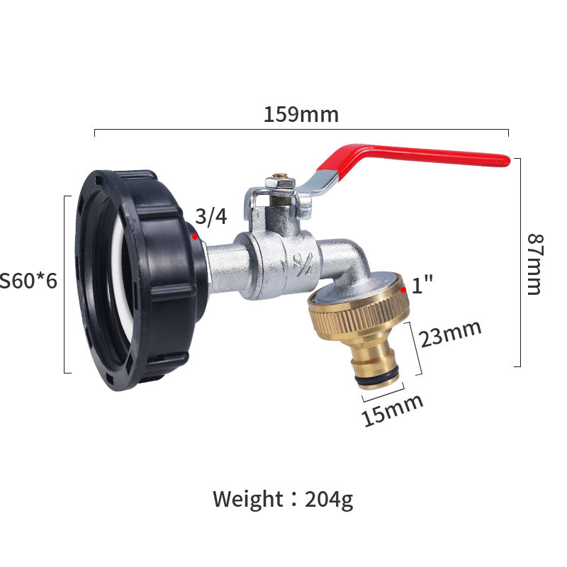 Metal Hose Coupling  Water Pipe Fitting Durable IBC Tank Tap Connector For Garden  Home Use 7