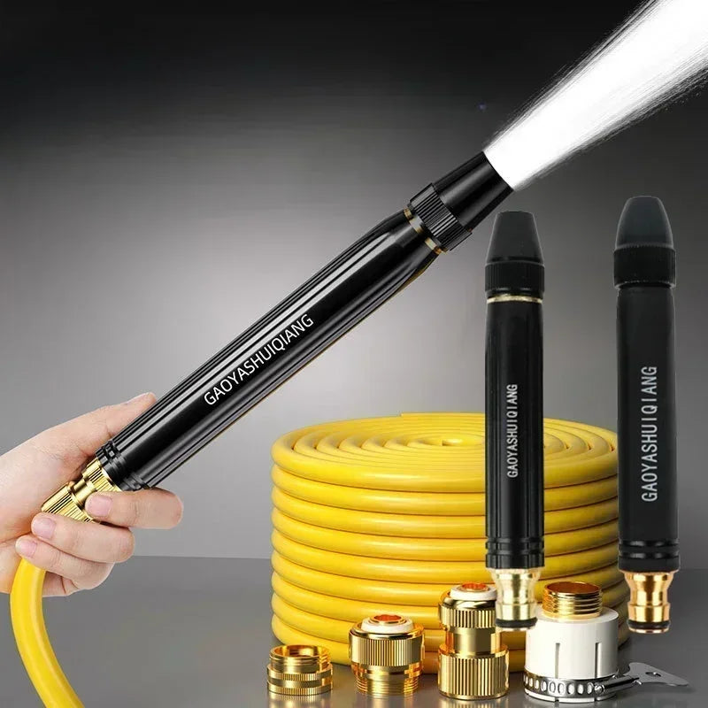 High Pressure Water Gun Household Car Wash Water Black Car Wash Nozzle Diamond Water Watering Pipe Car Wash Gun