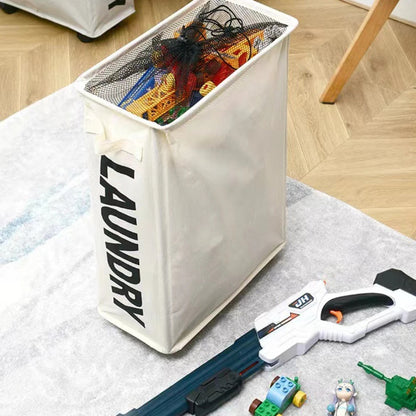 Durable fabric storage basket for laundry