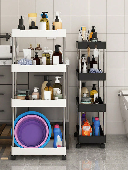 movable gap storage rack for narrow spaces