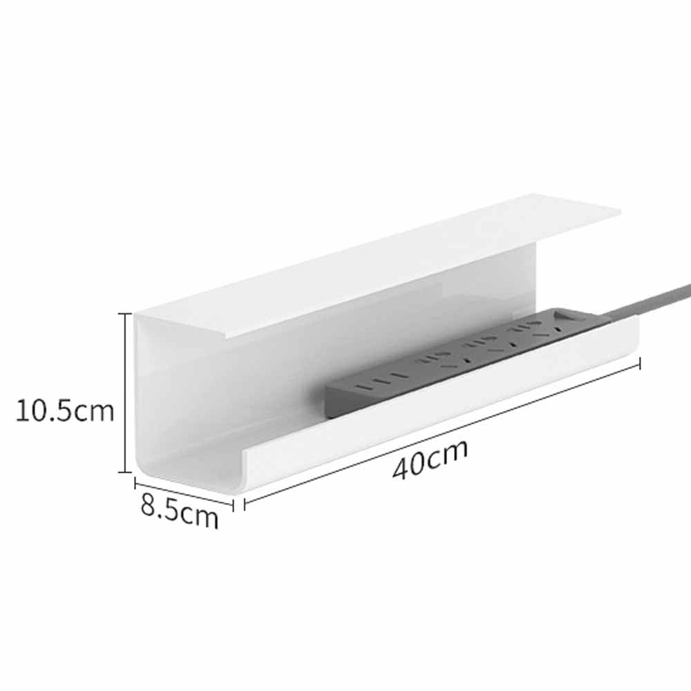 Office wire management under desk tray