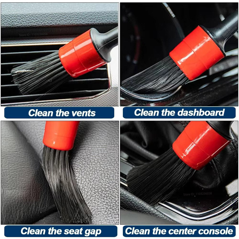 New Car Cleaning Brushes Kit Automotive Detailing Tools for Cars Electric Drill Brush  Dust Clean