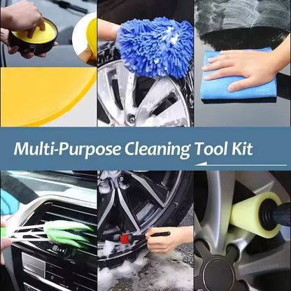 New Car Cleaning Brushes Kit Automotive Detailing Tools for Cars Electric Drill Brush  Dust Clean