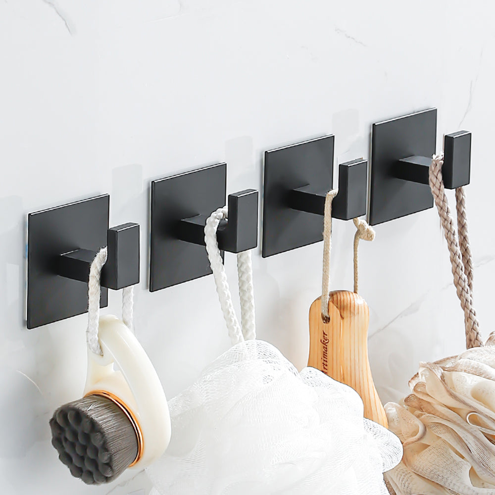 Heavy Duty Wall Hook Sticker Durable Hanging Clothes Hanger for Shower Robe, Coat Rack & Towel Hooks