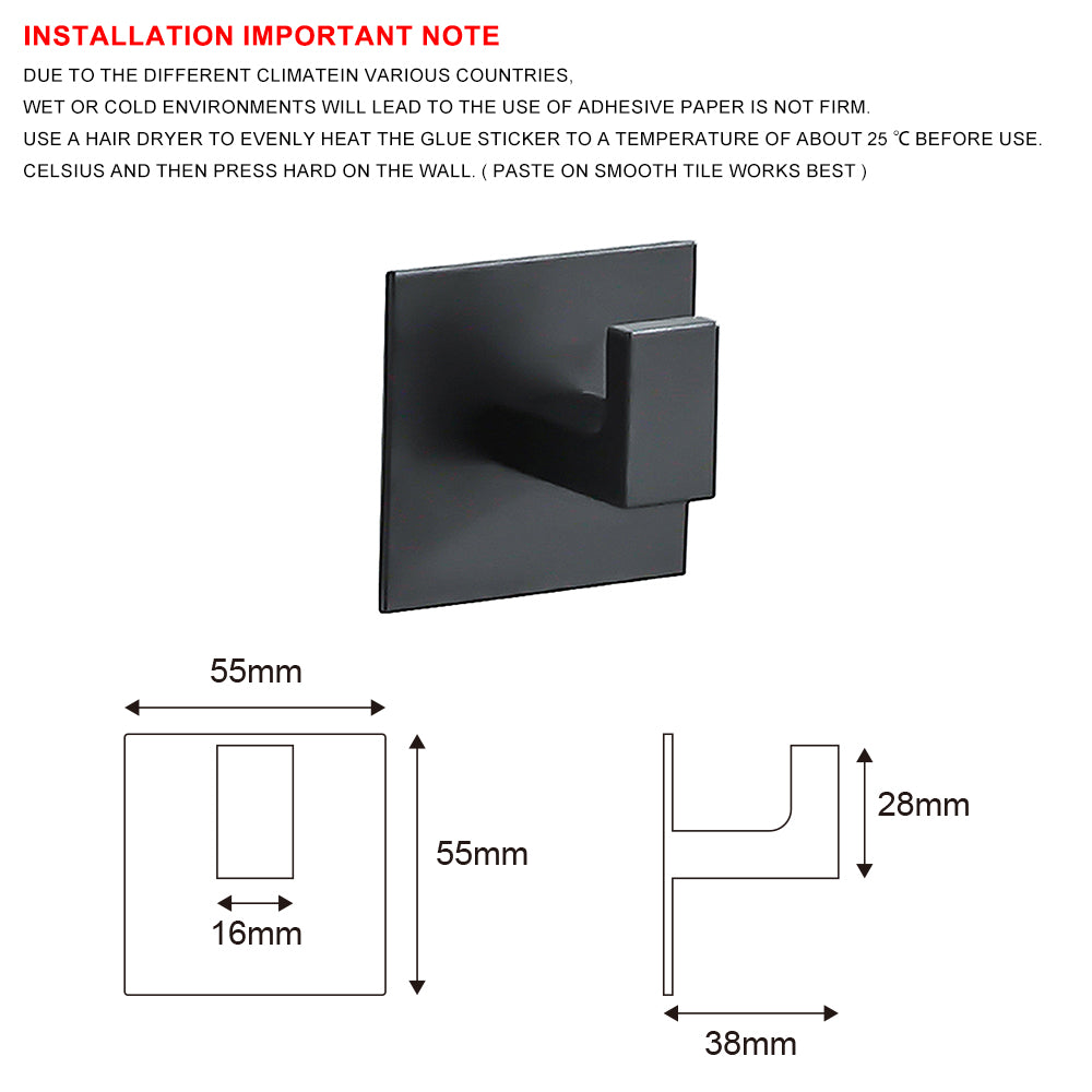 Heavy Duty Wall Hook Sticker Durable Hanging Clothes Hanger for Shower Robe Coat Rack  Towel Hooks