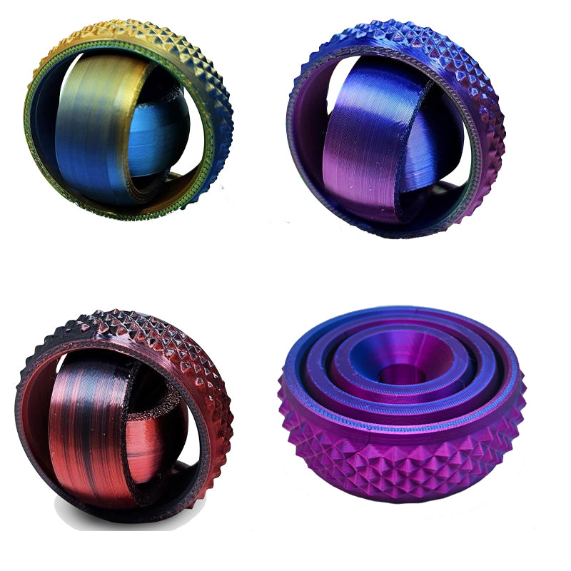 Universal Gravity Rotation Ball, 3D Printed Fingertip Gyroscope Toy for Adults & Kids Stress Relief & Focus Aid