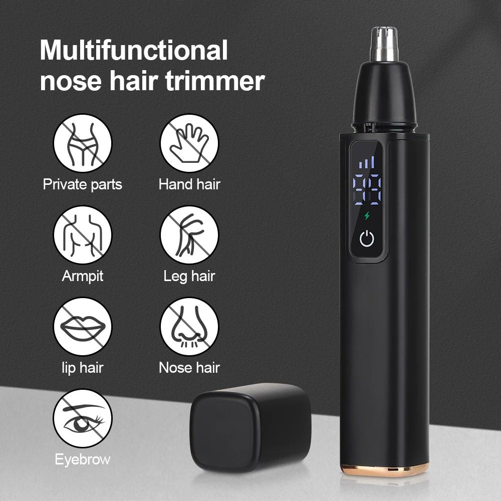 Professional Unisex Nose Hair Trimmer Rechargeable Automatic  Portable For Painless Grooming 3