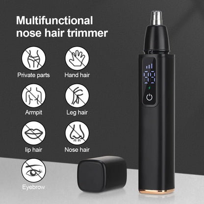 Professional Unisex Nose Hair Trimmer Rechargeable Automatic  Portable For Painless Grooming 3