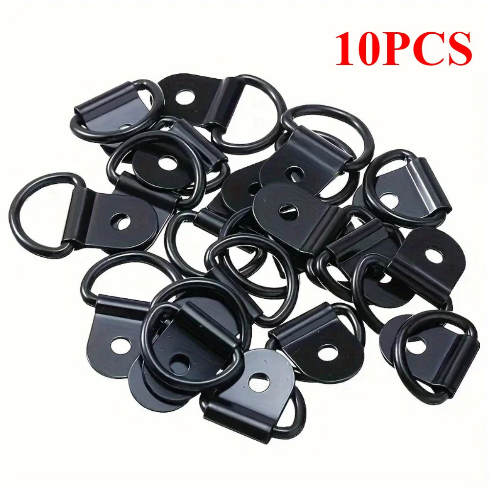 10Pcs Heavy-Duty Stainless Steel D Rings – Secure Tie Down Anchors & Lashing Rings for Car, Boat, Trailer, RV Load