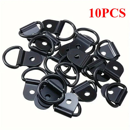 10Pcs Heavy-Duty Stainless Steel D Rings – Secure Tie Down Anchors & Lashing Rings for Car, Boat, Trailer, RV Load