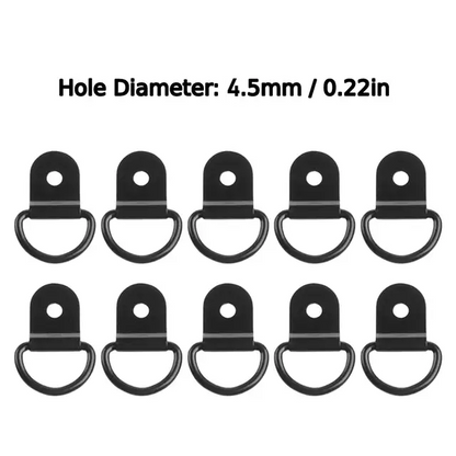 10Pcs Heavy-Duty Stainless Steel D Rings – Secure Tie Down Anchors & Lashing Rings for Car, Boat, Trailer, RV Load