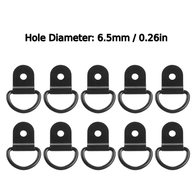 10Pcs Heavy-Duty Stainless Steel D Rings – Secure Tie Down Anchors & Lashing Rings for Car, Boat, Trailer, RV Load