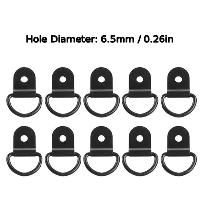 10Pcs Heavy-Duty Stainless Steel D Rings – Secure Tie Down Anchors & Lashing Rings for Car, Boat, Trailer, RV Load