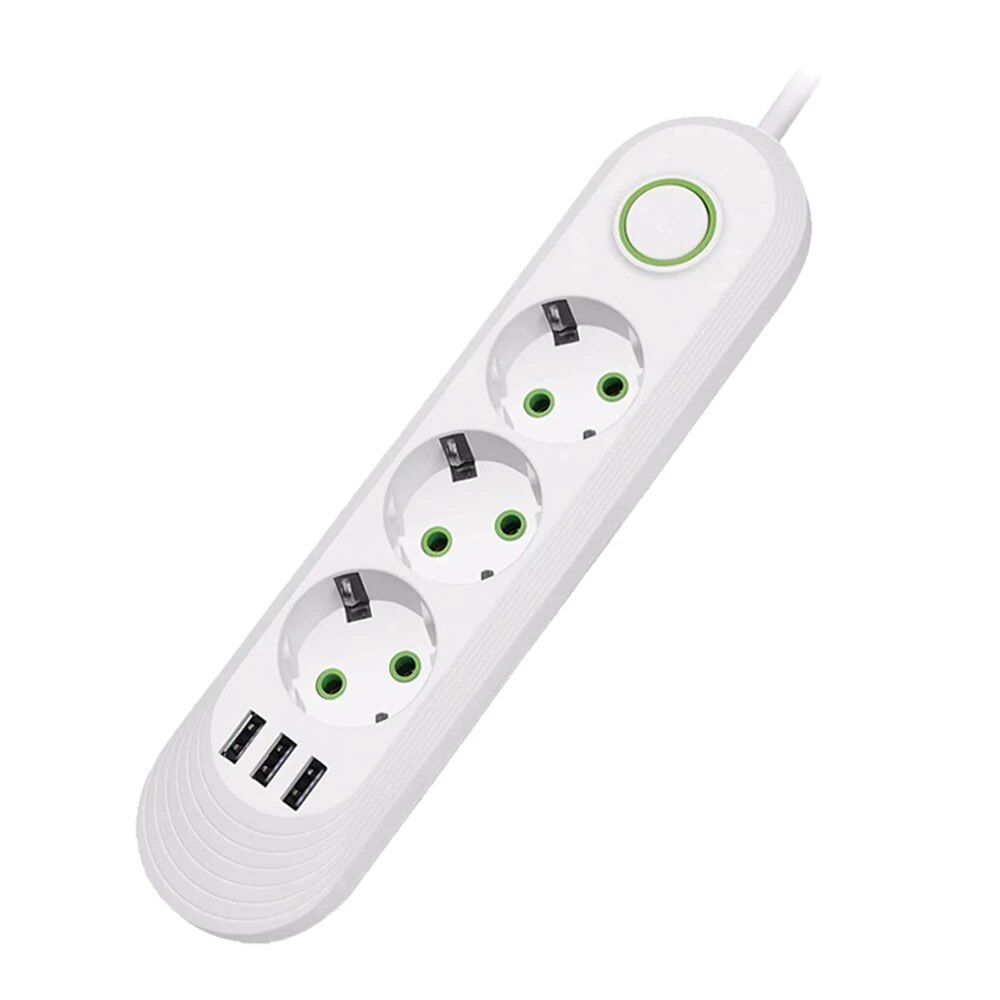 2500W Power Strip with AC Outlet  USB Ports Multiprise Extension Cord Fast Charging  Surge Prote
