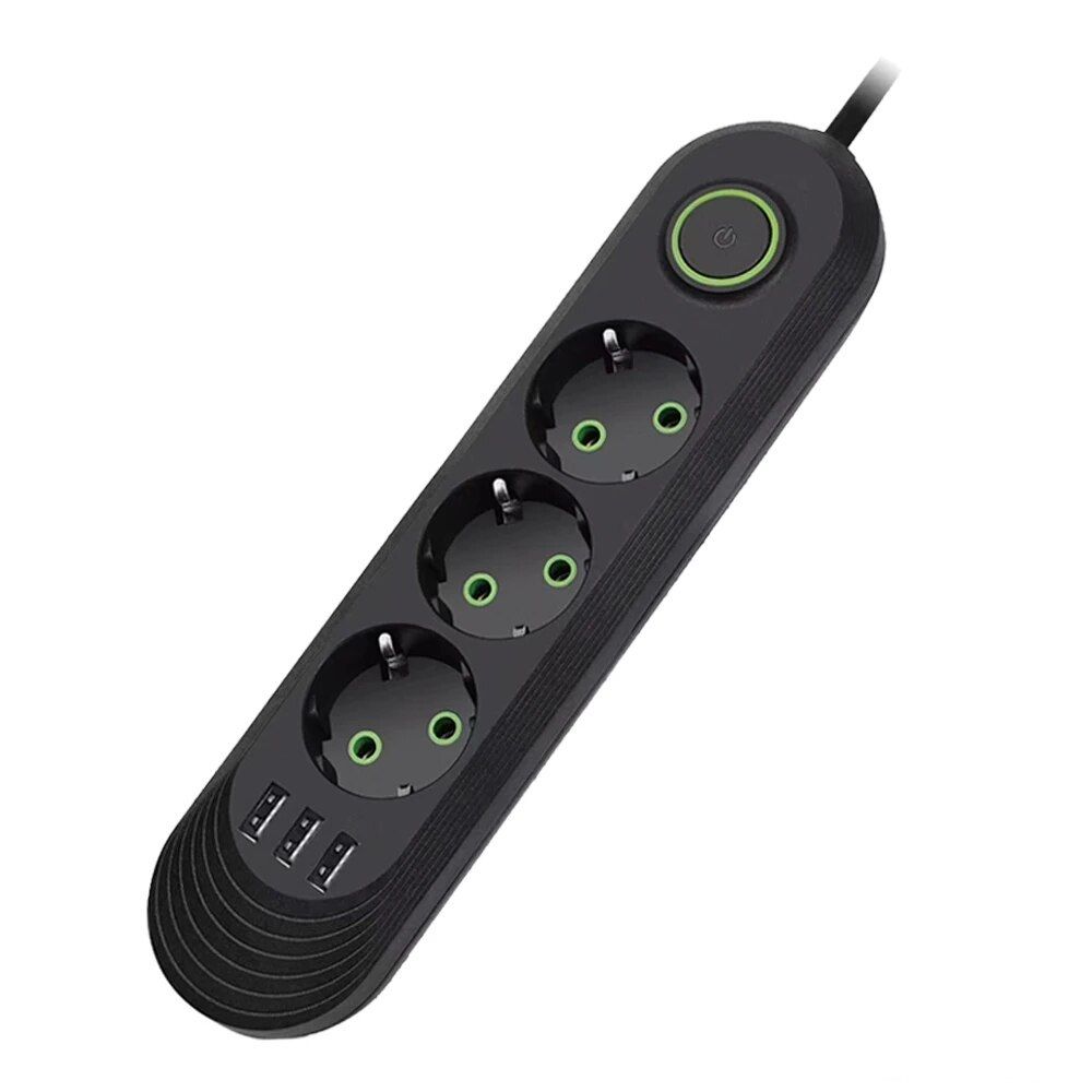 2500W Power Strip with AC Outlet  USB Ports Multiprise Extension Cord Fast Charging  Surge Prote