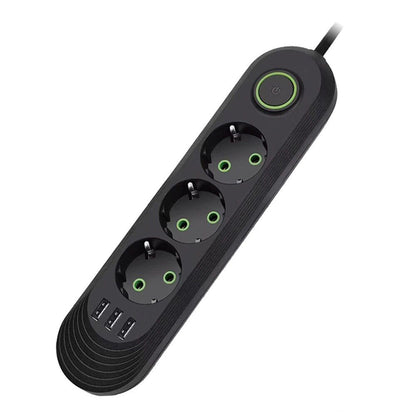 2500W Power Strip with AC Outlet  USB Ports Multiprise Extension Cord Fast Charging  Surge Prote
