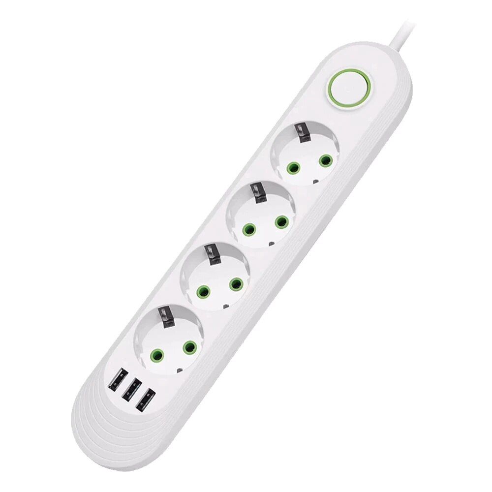 2500W Power Strip with AC Outlet  USB Ports Multiprise Extension Cord Fast Charging  Surge Prote