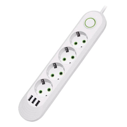 2500W Power Strip with AC Outlet  USB Ports Multiprise Extension Cord Fast Charging  Surge Prote