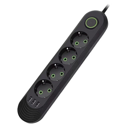 2500W Power Strip with AC Outlet  USB Ports Multiprise Extension Cord Fast Charging  Surge Prote