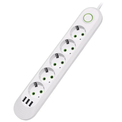 2500W Power Strip with AC Outlet  USB Ports Multiprise Extension Cord Fast Charging  Surge Prote