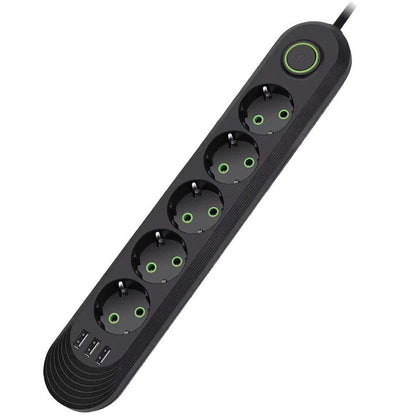 2500W Power Strip with AC Outlet  USB Ports Multiprise Extension Cord Fast Charging  Surge Prote