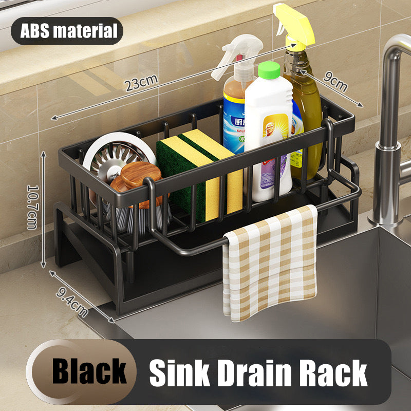 Kitchen Sink Drain Rack ABS Plastic SelfDraining Organizer For Sponge Soap  Dishcloth 5