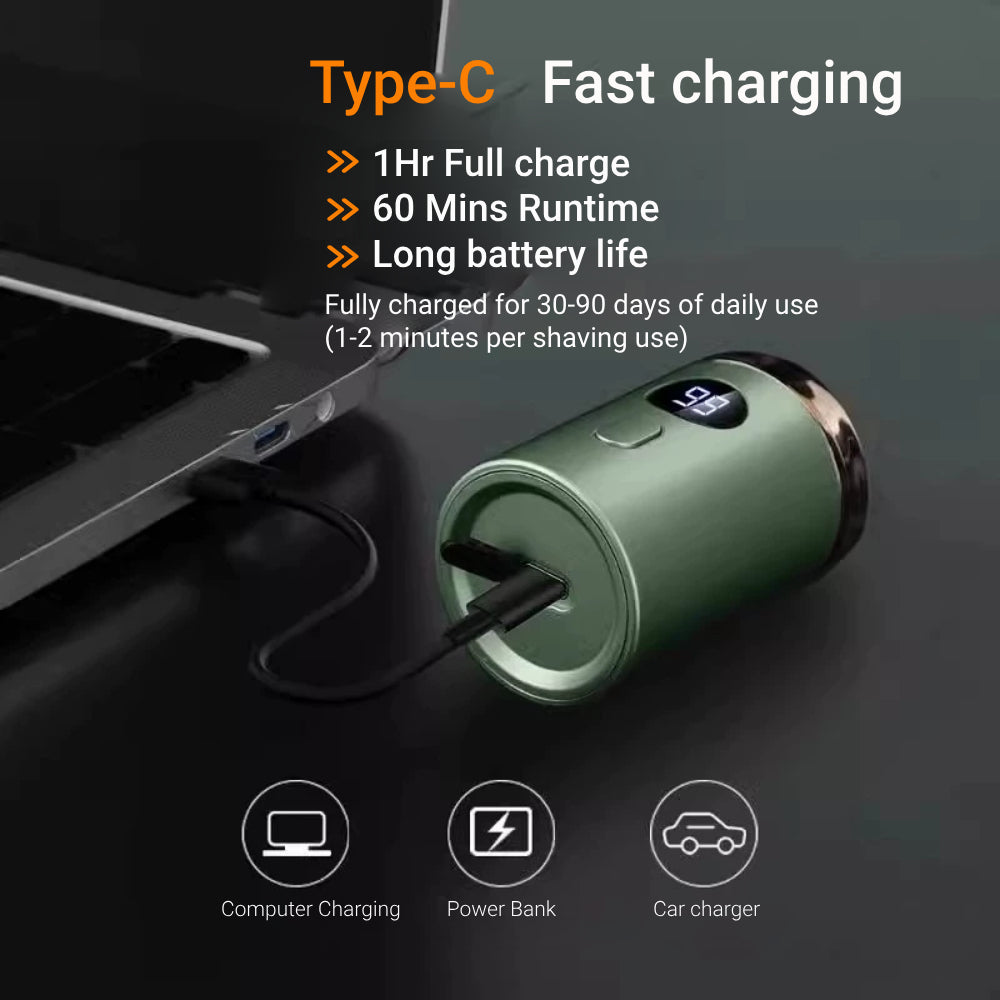 Mini Electric Shaver For Men  Women Portable Type C Rechargeable Wet Dry Shaver With LED Display 3