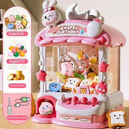 Big Cartoon Rabbit Automatic Doll Machine Toy For Kids Coin Operated Claw Crane Game With Music  Li 5