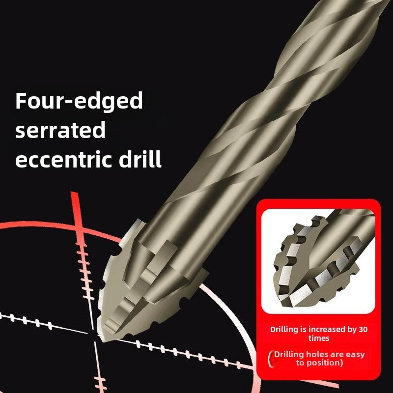 HighFourEdged Serrated Eccentric Drill Bit Dry Drilling For Ceramic Tiles Glass Marble  Concrete 2