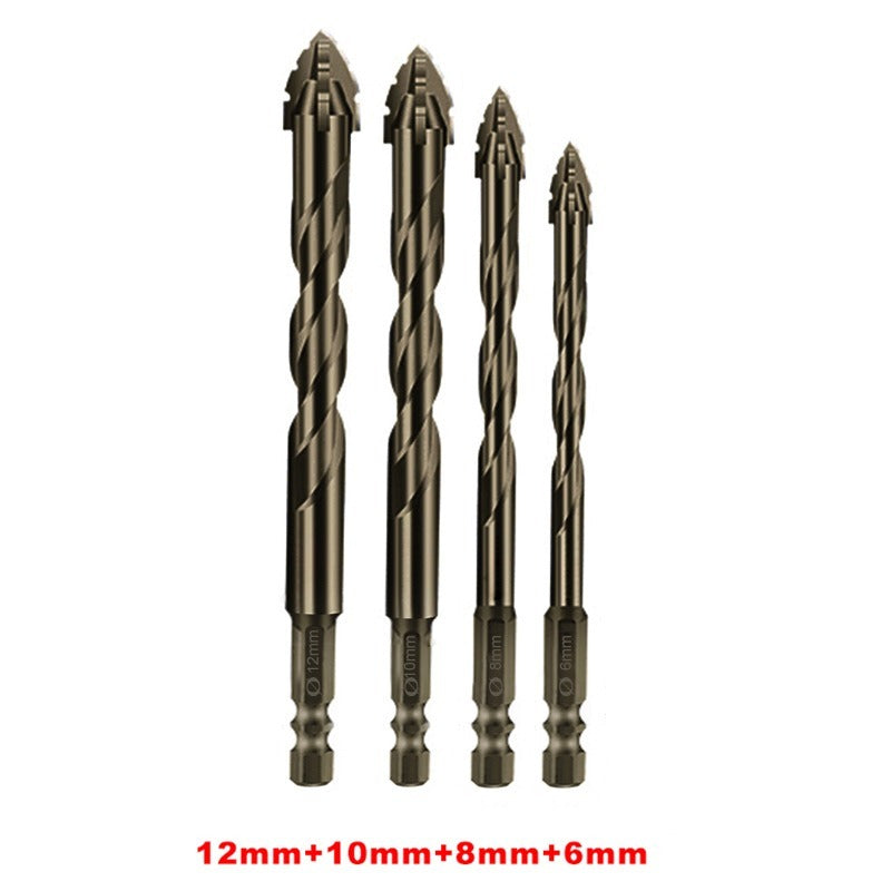 HighFourEdged Serrated Eccentric Drill Bit Dry Drilling For Ceramic Tiles Glass Marble  Concrete 8