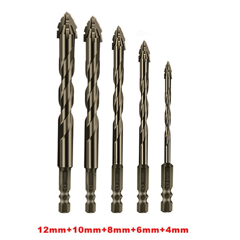 HighFourEdged Serrated Eccentric Drill Bit Dry Drilling For Ceramic Tiles Glass Marble  Concrete 9