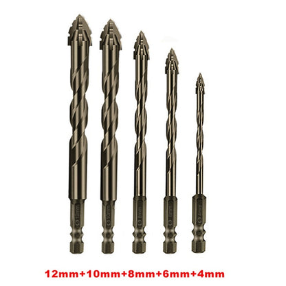 HighFourEdged Serrated Eccentric Drill Bit Dry Drilling For Ceramic Tiles Glass Marble  Concrete 9