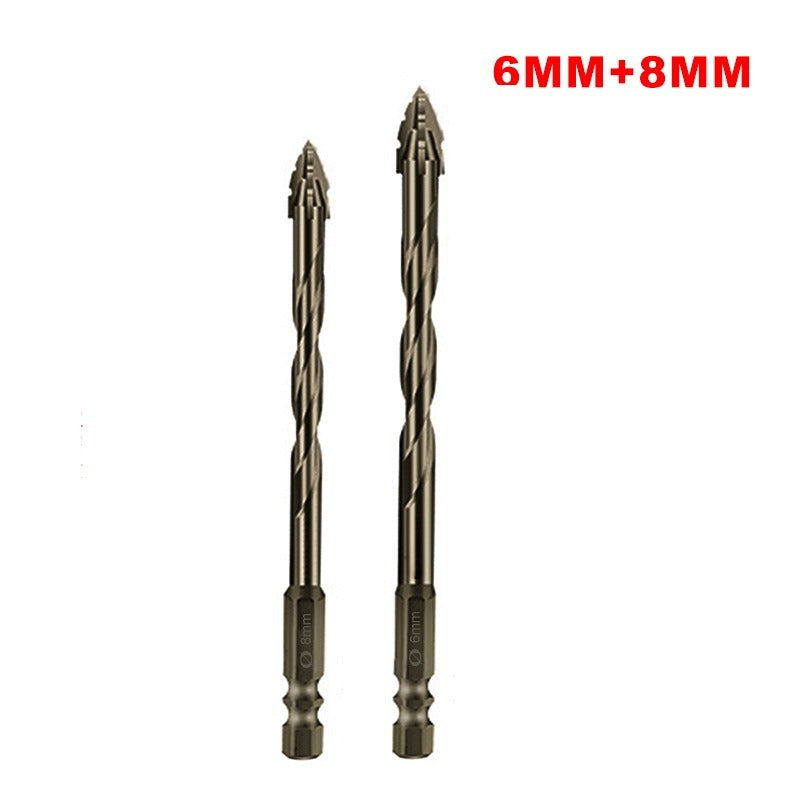 HighFourEdged Serrated Eccentric Drill Bit Dry Drilling For Ceramic Tiles Glass Marble  Concrete 6