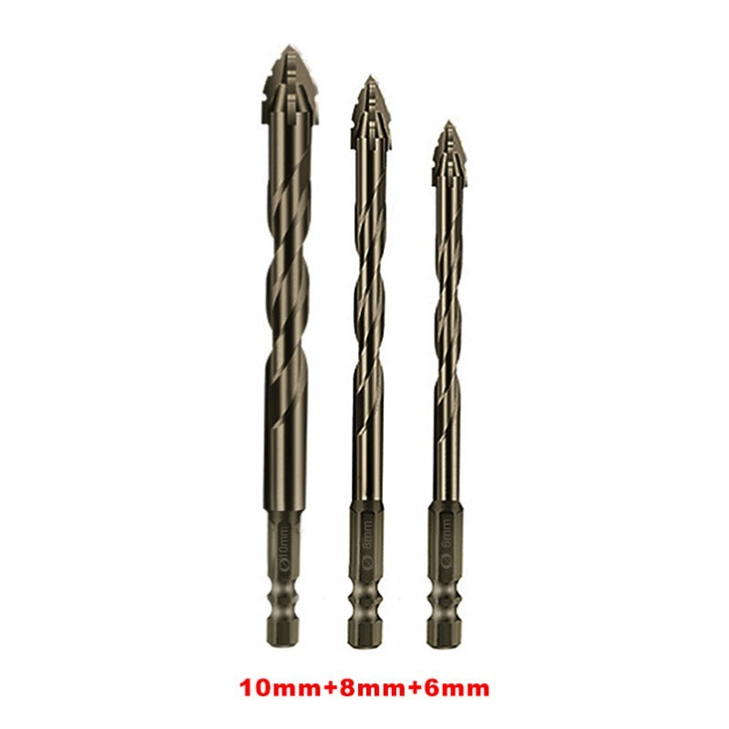 HighFourEdged Serrated Eccentric Drill Bit Dry Drilling For Ceramic Tiles Glass Marble  Concrete 7