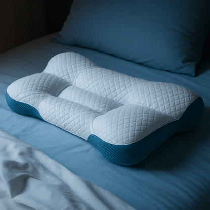Ergonomic Goose Down Pillow Cervical Support Comfort Down Pillow Sleep Enhancing Pillow 6