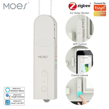 ZigBee Smart DIY Motorized Roller Blinds Drive Motor, Tuya App, Alexa & Google Home Compatible