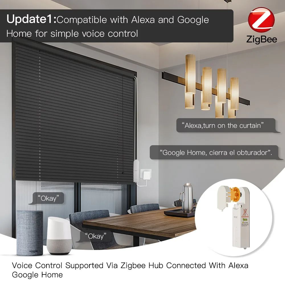 ZigBee Smart DIY Motorized Roller Blinds Drive Motor Tuya App Alexa  Google Home Compatible 2