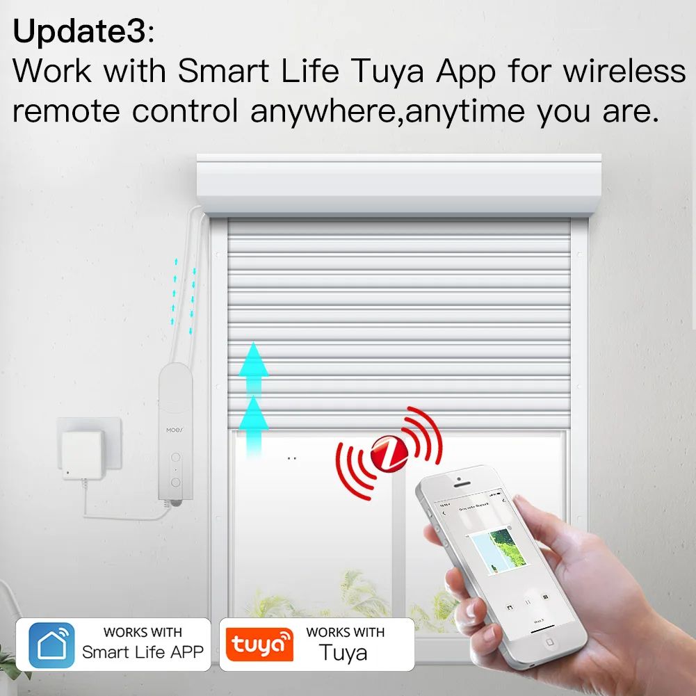 ZigBee Smart DIY Motorized Roller Blinds Drive Motor Tuya App Alexa  Google Home Compatible 4